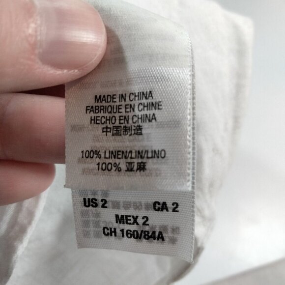 Juicy Couture Linen Ruffle Shirt Coquette Feminine Romantic Boho Y2K Siz… - Picture 7 of 8